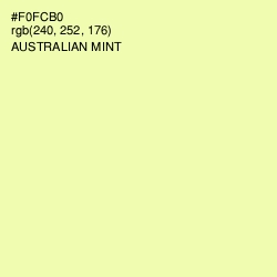 #F0FCB0 - Australian Mint Color Image