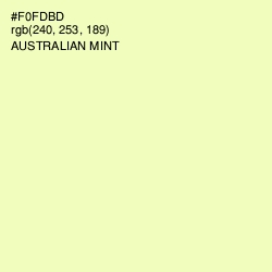 #F0FDBD - Australian Mint Color Image