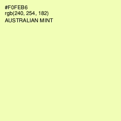 #F0FEB6 - Australian Mint Color Image