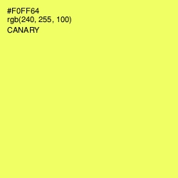#F0FF64 - Canary Color Image