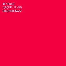 #F10042 - Razzmatazz Color Image