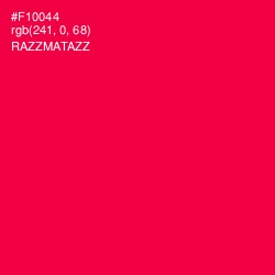 #F10044 - Razzmatazz Color Image