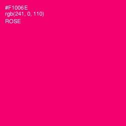 #F1006E - Rose Color Image