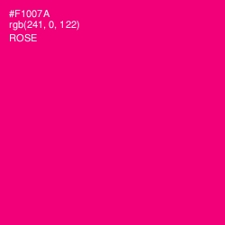 #F1007A - Rose Color Image