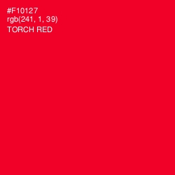 #F10127 - Torch Red Color Image