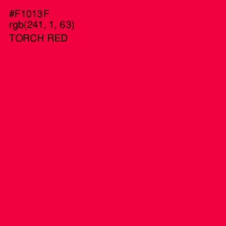 #F1013F - Torch Red Color Image