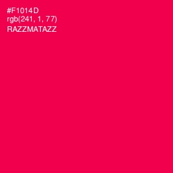 #F1014D - Razzmatazz Color Image