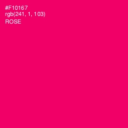 #F10167 - Rose Color Image