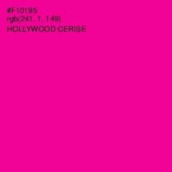 #F10195 - Hollywood Cerise Color Image