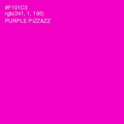 #F101C3 - Purple Pizzazz Color Image