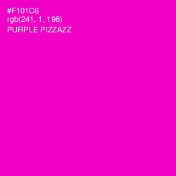 #F101C6 - Purple Pizzazz Color Image