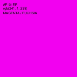 #F101EF - Magenta / Fuchsia Color Image