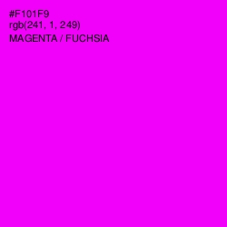 #F101F9 - Magenta / Fuchsia Color Image
