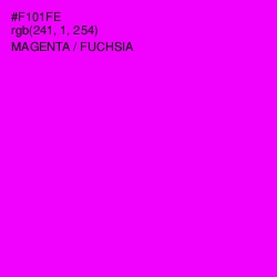 #F101FE - Magenta / Fuchsia Color Image