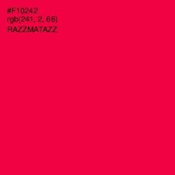 #F10242 - Razzmatazz Color Image