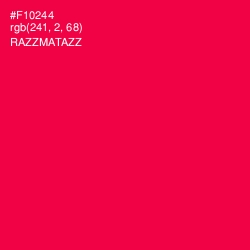 #F10244 - Razzmatazz Color Image