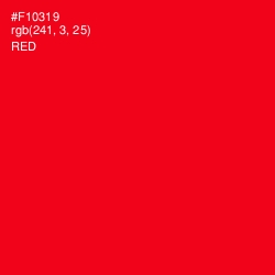 #F10319 - Red Color Image