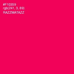 #F10359 - Razzmatazz Color Image