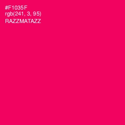 #F1035F - Razzmatazz Color Image