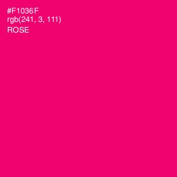 #F1036F - Rose Color Image