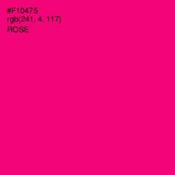 #F10475 - Rose Color Image