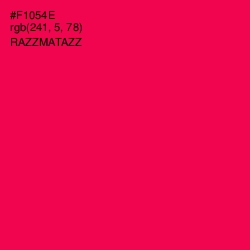 #F1054E - Razzmatazz Color Image