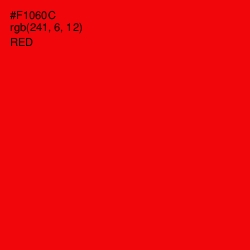 #F1060C - Red Color Image