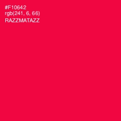 #F10642 - Razzmatazz Color Image