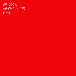 #F1070A - Red Color Image