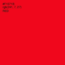 #F1071B - Red Color Image