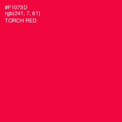 #F1073D - Torch Red Color Image