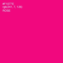 #F1077E - Rose Color Image