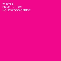 #F1078B - Hollywood Cerise Color Image
