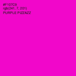 #F107C9 - Purple Pizzazz Color Image