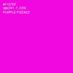 #F107DF - Purple Pizzazz Color Image