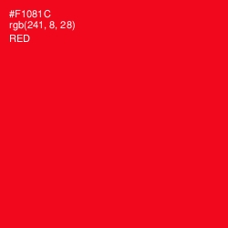 #F1081C - Red Color Image