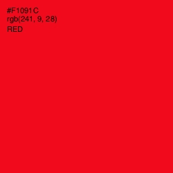 #F1091C - Red Color Image