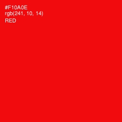 #F10A0E - Red Color Image