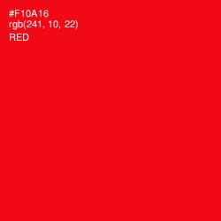 #F10A16 - Red Color Image