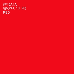 #F10A1A - Red Color Image