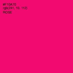 #F10A70 - Rose Color Image