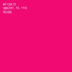 #F10A72 - Rose Color Image