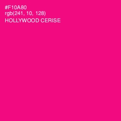 #F10A80 - Hollywood Cerise Color Image