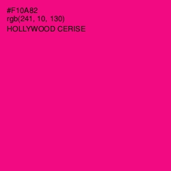 #F10A82 - Hollywood Cerise Color Image