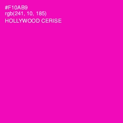 #F10AB9 - Hollywood Cerise Color Image
