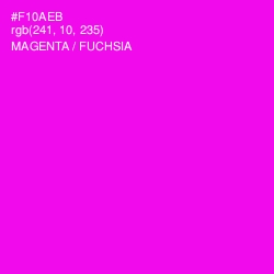 #F10AEB - Magenta / Fuchsia Color Image