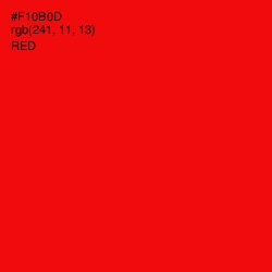 #F10B0D - Red Color Image