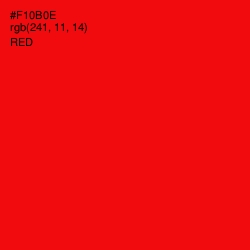 #F10B0E - Red Color Image