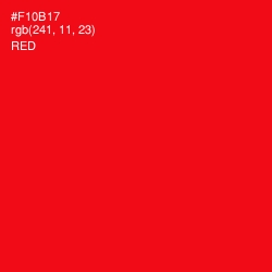 #F10B17 - Red Color Image