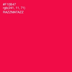 #F10B47 - Razzmatazz Color Image